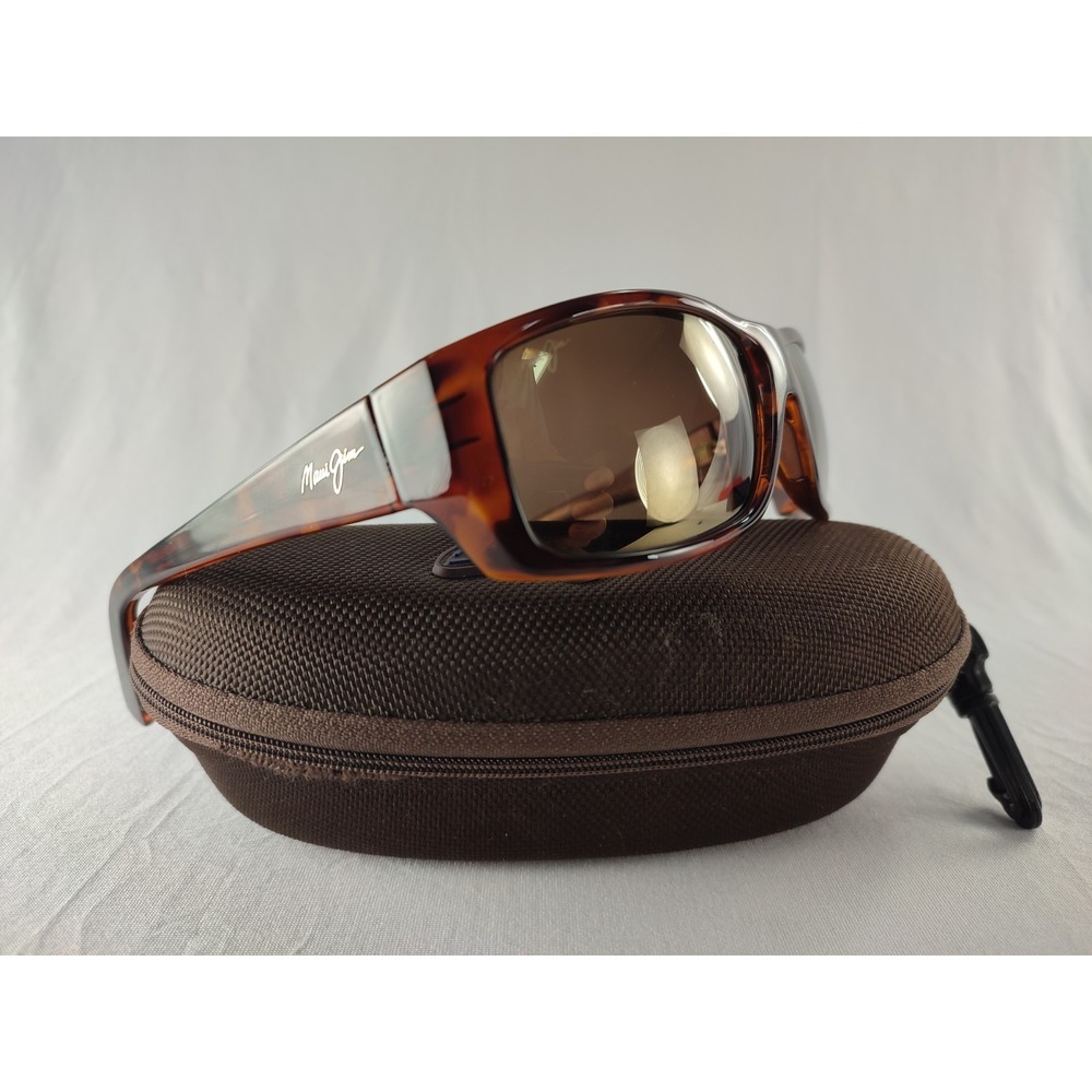 Maui Jim Wassup MJ-123-10 Tortoise Polarized STG Glass Sunglasses + Case